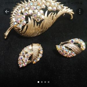 Vintage Brooch&Earring Set